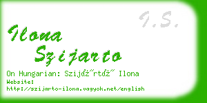 ilona szijarto business card